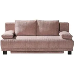 Höffner Schlafsofa aus Cord Luna ¦ rosa/pink ¦ Maße (cm): B: 200 H: 89 T: 96.0