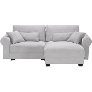 uno Ecksofa beidseitig montierbar Angelina klein ¦ grau ¦ Maße (cm): B: 255 H: