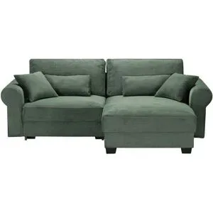 uno Ecksofa beidseitig montierbar Angelina klein ¦ grün ¦ Maße (cm): B: 255 H: