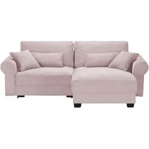 uno Ecksofa beidseitig montierbar Angelina klein ¦ rosa/pink ¦ Maße (cm): B: 255
