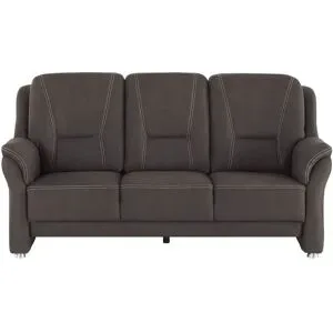 meinSofa Sofa 3-sitzig aus Mikrofaser Wilma ¦ braun ¦ Maße (cm): B: 198 H: 100