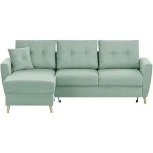 Höffner Ecksofa  Carla ¦ grün ¦ Maße (cm): B: 230 H: 93 T: 159.0