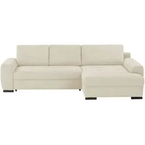 Bobb Ecksofa in kuscheligem Cordstoff Soumia ¦ creme ¦ Maße (cm): B: 283 H: 91