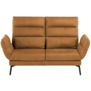 Max Schelling Sofa 2-sitzig aus Echtleder Sentence Komfort ¦ orange ¦ Maße (cm):
