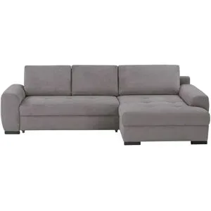 Bobb Ecksofa in kuscheligem Cordstoff Soumia ¦ grau ¦ Maße (cm): B: 283 H: 91 T:
