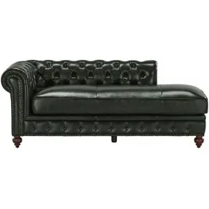 uno Recamiere  Chesterfield ¦ grün ¦ Maße (cm): B: 203 H: 79 T: 100.0