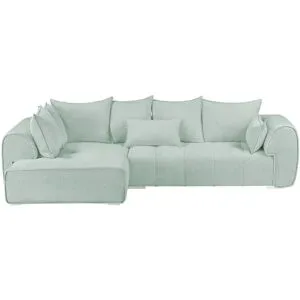 uno Ecksofa beidseitig montierbar London ¦ grün ¦ Maße (cm): B: 320 H: 72 T: