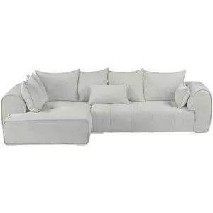 uno Ecksofa beidseitig montierbar London ¦ silber ¦ Maße (cm): B: 320 H: 72 T: