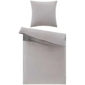 Esprit Flanell-Velvet Bettwäsche  E-Harp ¦ grau ¦ Maße (cm): B: 135