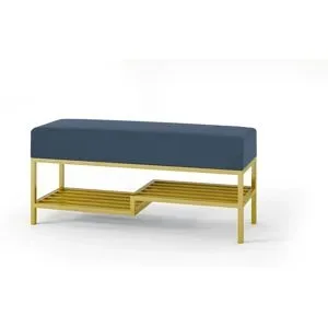 Höffner Polsterbank  Mello ¦ blau ¦ Maße (cm): B: 80 H: 45