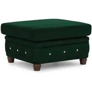 S-STYLE Chesterfield Hocker  Cleo Blink ¦ grün ¦ Maße (cm): B: 75 H: 45