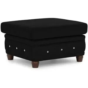 S-STYLE Chesterfield Hocker  Cleo Blink ¦ schwarz ¦ Maße (cm): B: 75 H: 45