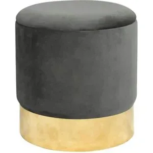 Höffner Pouf mit Stauraum Georgia ¦ grau ¦ Maße (cm): H: 40  Ø: 39
