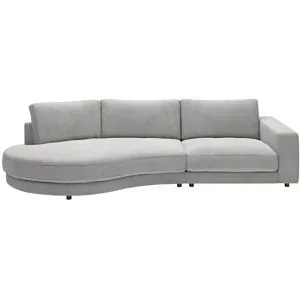 Jette Home Organisches Einzelsofa In Cord Sila ¦ grau ¦ Maße (cm): B: 330 H: 85