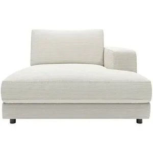 Jette Home Element Ottomane rechts in Cord Sila ¦ weiß ¦ Maße (cm): B: 125 H: 85