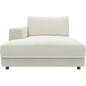 Jette Home Element Ottomane links in Cord Sila ¦ weiß ¦ Maße (cm): B: 125 H: 85