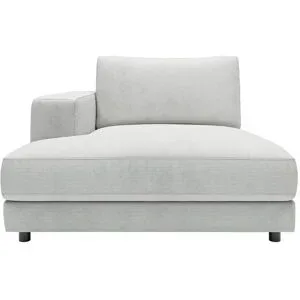 Jette Home Element Ottomane links in Feincord Sila ¦ grau ¦ Maße (cm): B: 125 H: