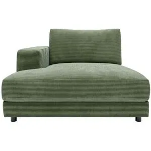 Jette Home Element Ottomane links in Cord Sila ¦ grün ¦ Maße (cm): B: 125 H: 85