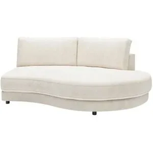 Jette Home Element Abschluss rund rechts in Feincord Sila ¦ weiß ¦ Maße (cm): B: