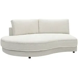 Jette Home Element Abschluss rund links in Cord Sila ¦ weiß ¦ Maße (cm): B: 205