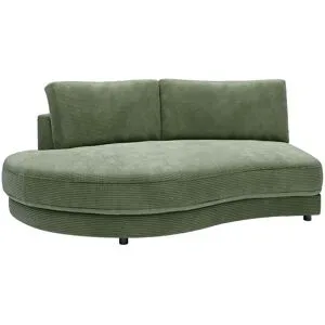 Jette Home Element Abschluss rund links in Cord Sila ¦ grün ¦ Maße (cm): B: 205