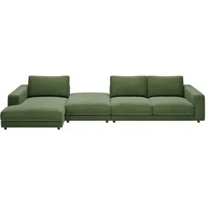 Jette Home Ecksofa in Feincord Sila ¦ grün ¦ Maße (cm): B: 430 H: 85 T: 170.0
