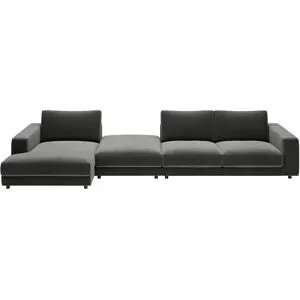 Jette Home Ecksofa in Feincord Sila ¦ grau ¦ Maße (cm): B: 430 H: 85 T: 170.0