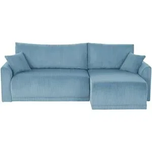 Höffner Ecksofa mit Schlaffunktion Malyn ¦ türkis/petrol ¦ Maße (cm): B: 235 H: 85 T: