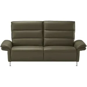 Wohnwert Einzelsofa Leder Marlena ¦ grün ¦ Maße (cm): B: 208 H: 107 T: 97.0