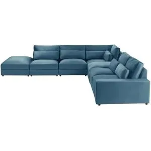 Höffner Ecksofa  Branna ¦ blau ¦ Maße (cm): B: 412 H: 88 T: 386.0