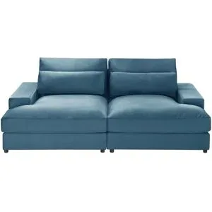 Höffner Lounge Sofa  Branna ¦ blau ¦ Maße (cm): B: 232 H: 88 T: 164.0