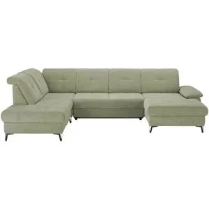 medium Wohnlandschaft  Planova II ¦ grün ¦ Maße (cm): B: 338 H: 96 T: 249.0