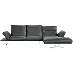 Koinor Ecksofa Echtleder Francis ¦ schwarz ¦ Maße (cm): B: 314 H: 93 T: 159.0
