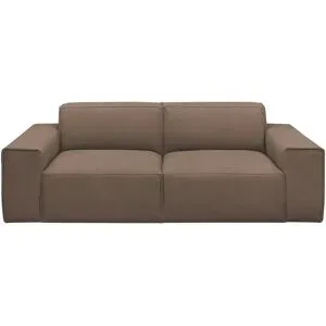 Gray & Jones Einzelsofa im Trendstoff Baltic Breeze ¦ braun ¦ Maße (cm): B: 196