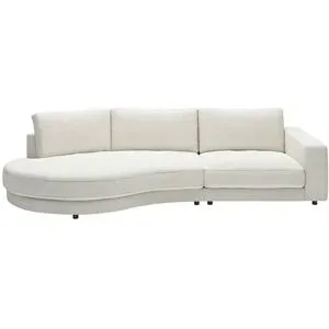 Jette Home Organisches Einzelsofa in Cord Sila ¦ weiß ¦ Maße (cm): B: 330 H: 85