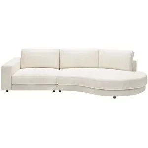 Jette Home Organisches Einzelsofa in Feincord Sila ¦ weiß ¦ Maße (cm): B: 330 H: