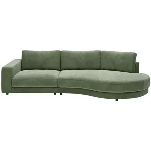 Jette Home Organisches Einzelsofa in Cord Sila ¦ grün ¦ Maße (cm): B: 330 H: 85