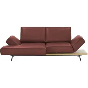 Koinor Ecksofa Echtleder Phoenix ¦ rot ¦ Maße (cm): B: 240 H: 116 T: 132.0