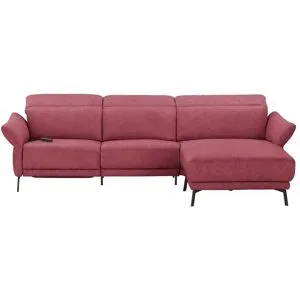 Wohnwert Ecksofa Leder Bellana ¦ rot ¦ Maße (cm): B: 291 H: 101 T: 176.0
