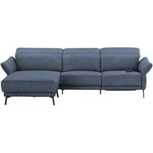 Wohnwert Ecksofa Leder Bellana ¦ blau ¦ Maße (cm): B: 291 H: 101 T: 176.0