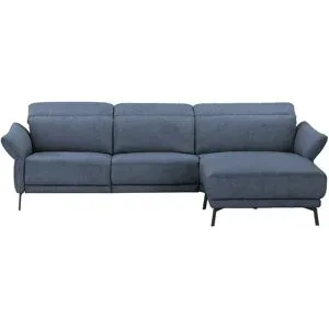 Wohnwert Ecksofa Leder Bellana ¦ blau ¦ Maße (cm): B: 285 H: 101 T: 161.0