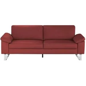 Max Schelling Ledersofa mit Kufengestell Maximum ¦ rot ¦ Maße (cm): B: 224 H: 89