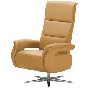 Wohnwert Relaxsessel Echtleder Mira ¦ gelb ¦ Maße (cm): B: 81 H: 119 T: 93.0