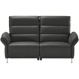 Wohnwert Einzelsofa Leder Marlena ¦ schwarz ¦ Maße (cm): B: 208 H: 107 T: 97.0