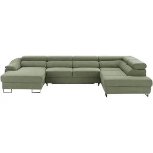 switch Ecksofa  Lavos ¦ grün ¦ Maße (cm): B: 346 H: 85 T: 221.0