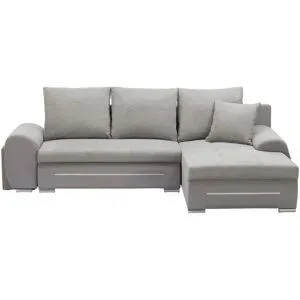 Höffner Ecksofa mit LED Beleuchtung Emma ¦ grau ¦ Maße (cm): B: 280 H: 96 T: 184.0