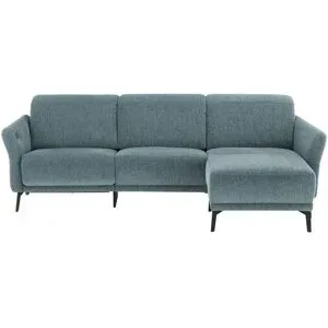 Höffner Ecksofa  New York ¦ blau ¦ Maße (cm): B: 251 H: 85 T: 179.0