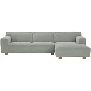 Soho Ecksofa Cord Grau Trenisha ¦ grau ¦ Maße (cm): B: 301 H: 74 T: 160.0