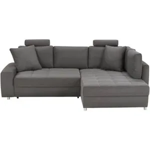 Bobb Ecksofa mit Schlaffunktion Arissa de Luxe ¦ grau ¦ Maße (cm): B: 265 H: 84