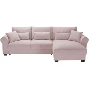uno Ecksofa beidseitig montierbar Angelina groß ¦ rosa/pink ¦ Maße (cm): B: 318